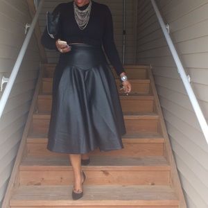 Black high waisted skirt